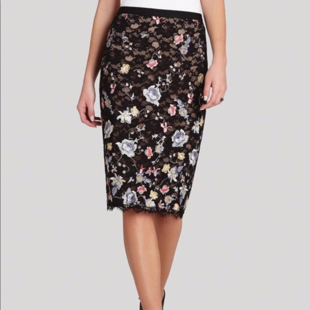 BCBG IRISA floral pencil skirt